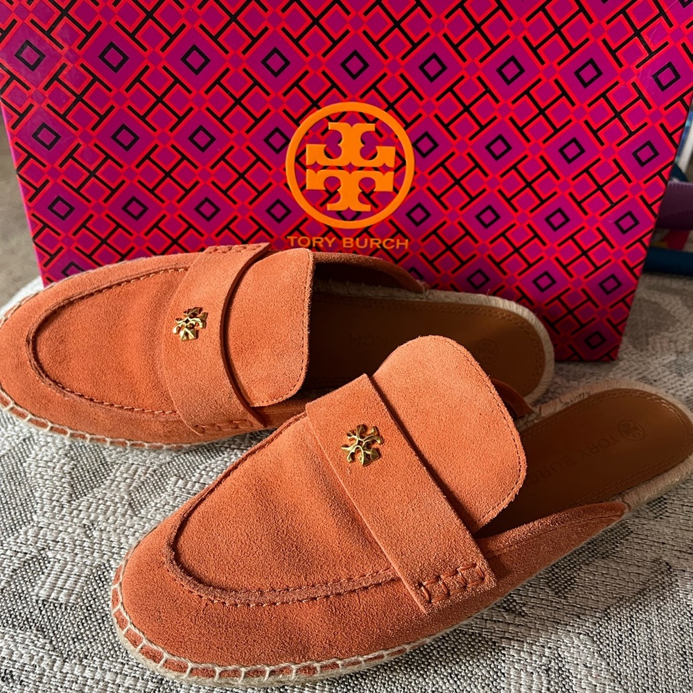 Tory Burch Orange Suede Women’s  Loafers